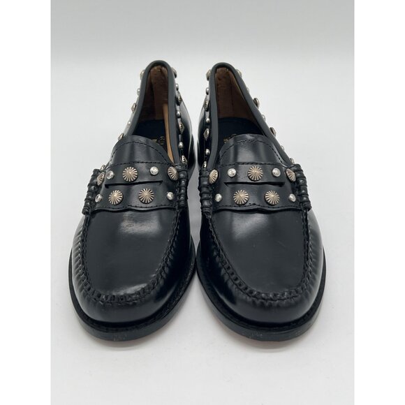 G.H. Bass Weejuns Womens Size 6M Black Studded Loafers Leather - Picture 2 of 12